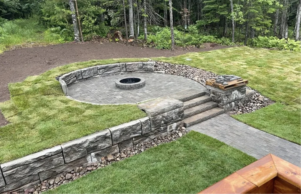 A stone patio